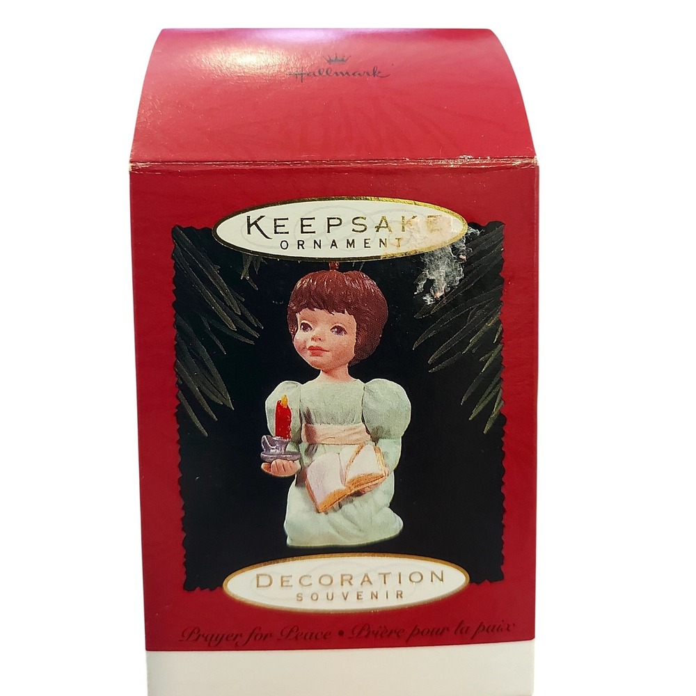 Hallmark Keepsake Ornament 1996 Prayer for Peace Joyce Lyle Girl Green QX6261